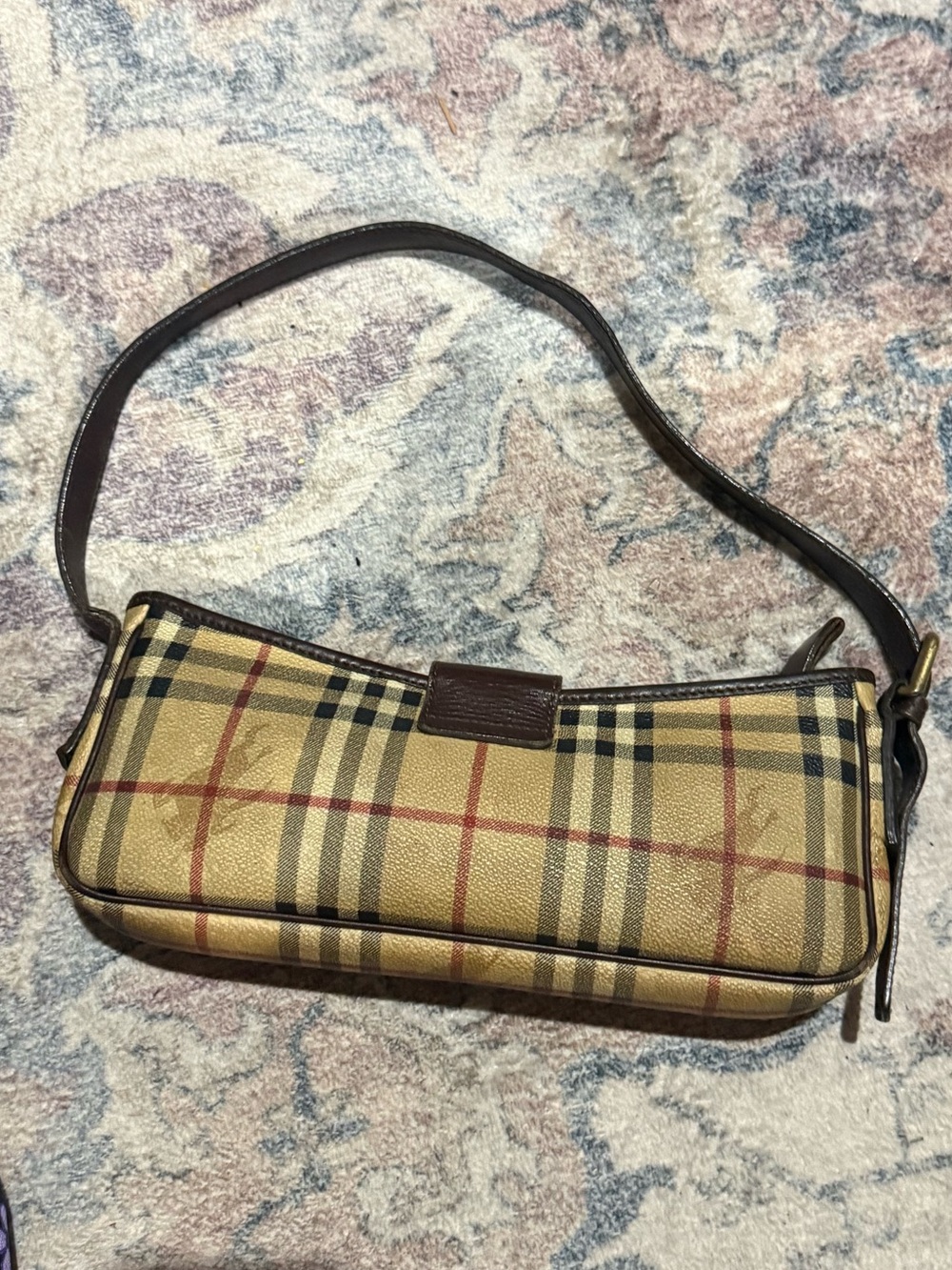 Burberry Vintage Nova plaid Baguette Classic Shoulder bag - Picture 2 of 11